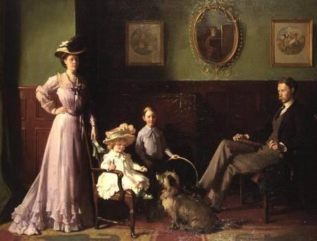 William Orpen Group portrait of the family of George Swinton oil painting image
